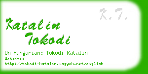 katalin tokodi business card